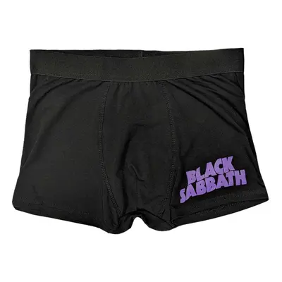 men's Boxer Shorts Black Sabbath - Wavy Logo - ROCK OFF