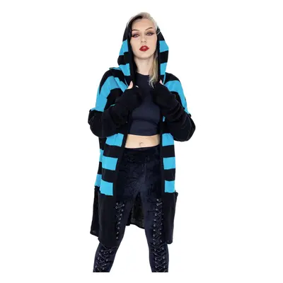 women's cardigan HEARTLESS - WILLA - BLACK/BLUE