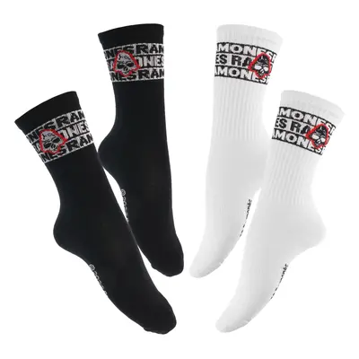 socks Ramones - Skull - black/white - URBAN CLASSICS