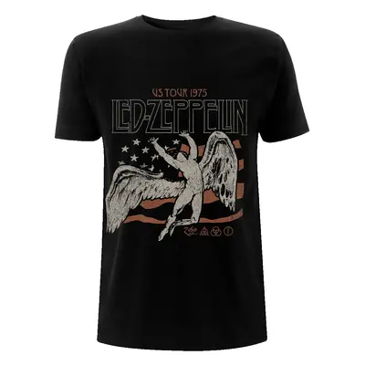 Men's t-shirt Led Zeppelin - US Tour Flag - Black