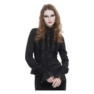 women's shirt DEVIL FASHION - Black Chiffon