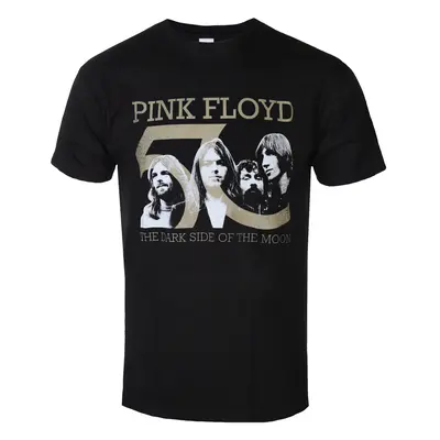 men's T-Shirt Pink Floyd - Band Photo & 50th Logo - ROCK OFF