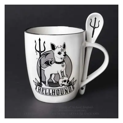 mug with spoon ALCHEMY GOTHIC - Hellhound