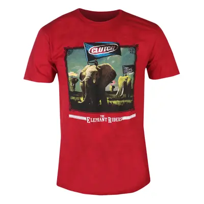 men's T-shirt Clutch - "The Elephant Riders" - Burgundy - INDIEMERCH