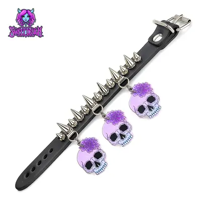 bracelet Spiky skull