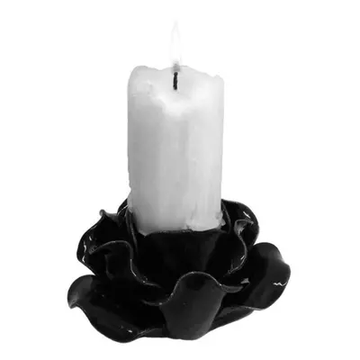 Candleholder (decoration) ALCHEMY GOTHIC - Large Black Rose