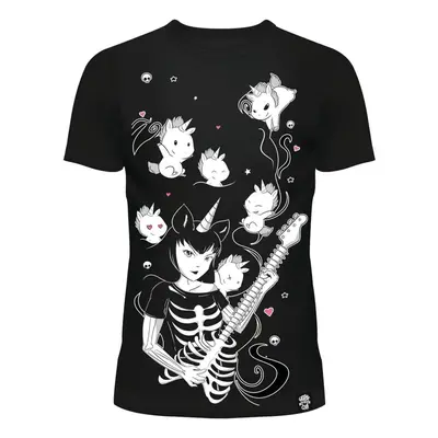 t-shirt CUPCAKE CULT - MISS UNICORN - BLACK/WHITE