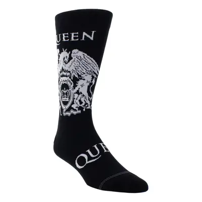 socks QUEEN - WHITE CREST CREW - BLACK - PERRI´S SOCKS