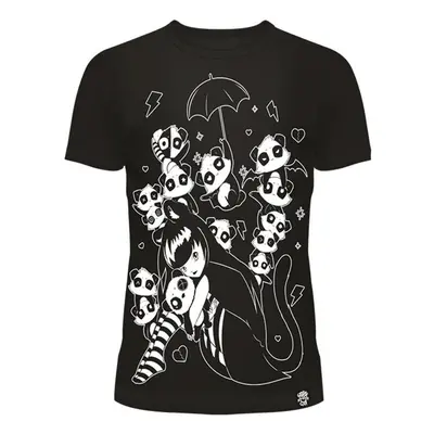 t-shirt KILLER PANDA - MISS PANDA - BLACK/WHITE