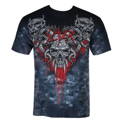 t-shirt metal men's Slayer - Hell Awaits - LIQUID BLUE