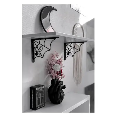 shelf Holder (Set of 2) KILLSTAR - Cobwebs - Black