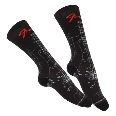 socks PERRI´S SOCKS - FENDER DYE SUBLIMATION CREW - BLACK