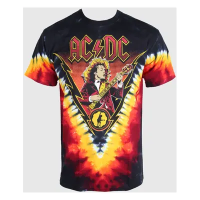 t-shirt metal men's women's unisex AC-DC - Angus Lightening - LIQUID BLUE