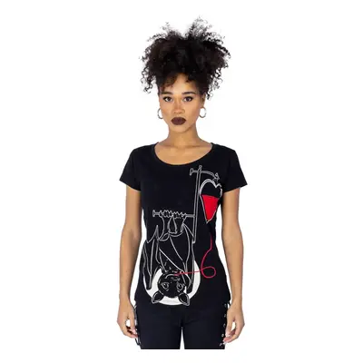 t-shirt CUPCAKE CULT - BLOOD BAT - BLACK