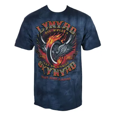 t-shirt metal men's Lynyrd Skynyrd - Big Wheels - LIQUID BLUE