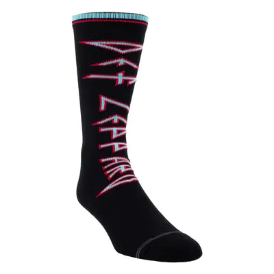 DEF LEPPARD SOCKS - SHARP TEXT LOGO CREW - BLACK - PERRI´S SOCKS