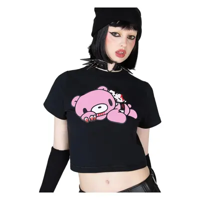 women's t-shirt (top) KILLSTAR x GLOOMY the Naughty Grizzly - Friendship - Black