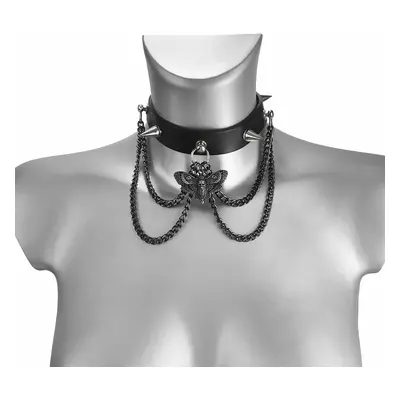 Chain DEATH'S HEAD SPIKE CHOKER