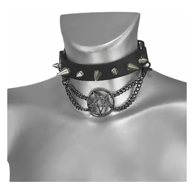 Collar around the neck (shoe harness) THE DEVIL'S KISS PENTAGRAM- LSF3