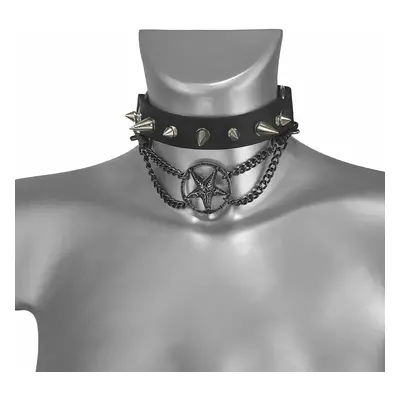 Collar around the neck (shoe harness) THE DEVIL'S KISS BAPHOMET