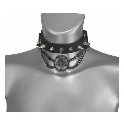 Collar around the neck (shoe harness) THE DEVIL'S KISS INVERTED CROSS