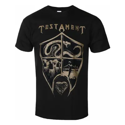 men's t-shirt TESTAMENT - CREST SHIELD - PLASTIC HEAD