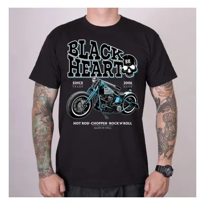 men's t-shirt BLACK HEART - BLUE BOBBER - BLACK