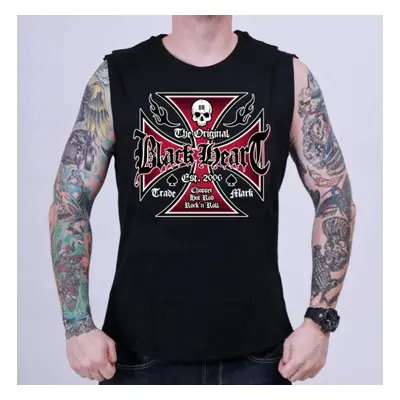 men's tank top BLACK HEART - CROSS - BLACK