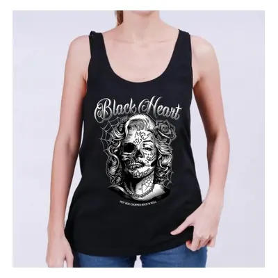 women's tank top BLACK HEART - DIRTY QUEEN - BLACK