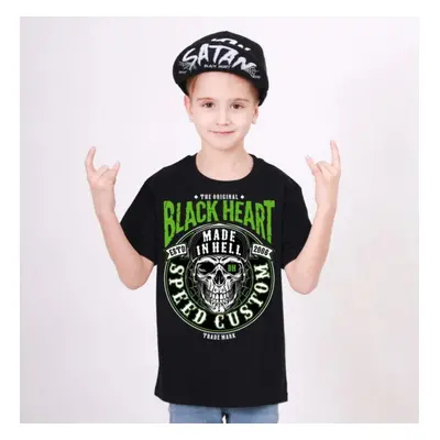 children's t-shirt BLACK HEART - DESOLATE - BLACK