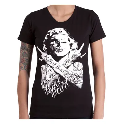 t-shirt street women's - BH SKULL BITCH - BLACK HEART