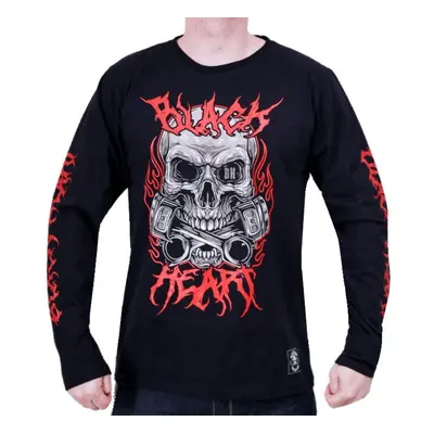 men's t-shirt BLACK HEART - METAL HEAD - BLACK