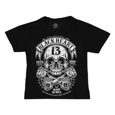 children's t-shirt BLACK HEART - RIDER - BLACK