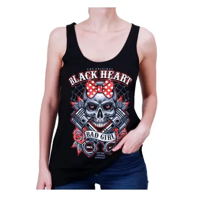 women's tank top BLACK HEART - BELL PISTON - BLACK