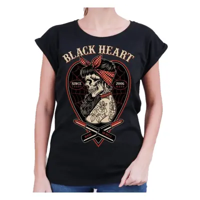 women's t-shirt BLACK HEART - LENY EXT - BLACK