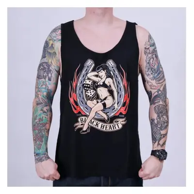 men's tank top BLACK HEART - LADY LUCK - BLACK