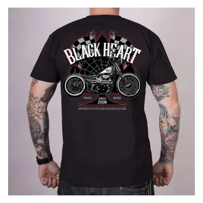 men's t-shirt BLACK HEART - CHOPPER RACE - BLACK