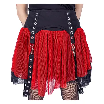 women's skirt POIZEN INDUSTRIES - CYBELE - BLACK/RED