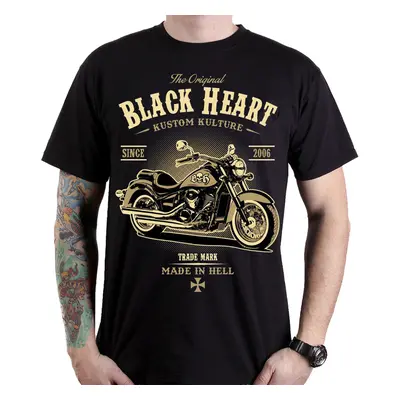 tričko pánské BLACK HEART - HARLEY - BLACK