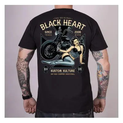 men's t-shirt BLACK HEART - AVA - BLACK