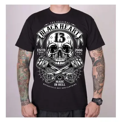 men's t-shirt BLACK HEART - RIDER - BLACK