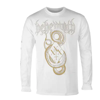 men's t-shirt with long sleeves Behemoth - The Snake - White - KINGS ROAD