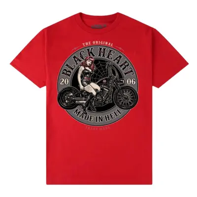 men's t-shirt BLACK HEART - EMBER - RED