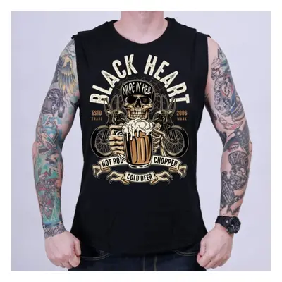 men's tank top BLACK HEART - BEER BIKER - BLACK