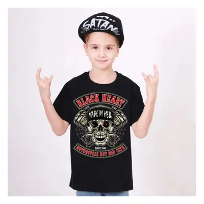 children's t-shirt BLACK HEART - RASCAL - BLACK