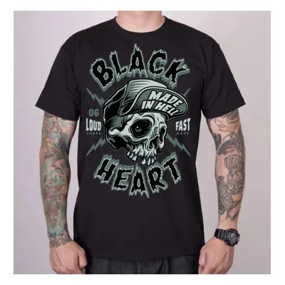 men's t-shirt BLACK HEART - SPIKE - BLACK