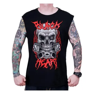 men's tank top BLACK HEART - METAL HEAD - BLACK