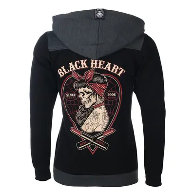 women's sweatshirt BLACK HEART - LENY - BLACK