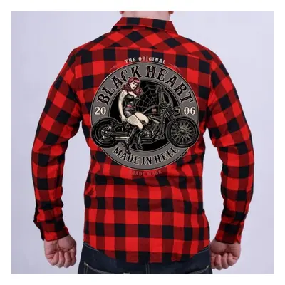 men's shirt BLACK HEART - EMBER - RED