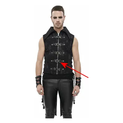 men's vest DEVIL FASHION - D Punk Buckled - DAMAGED